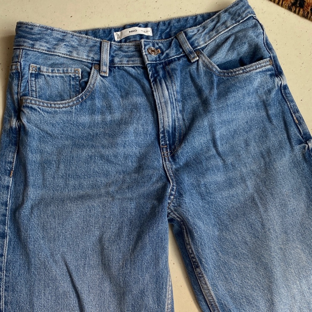 Mango Miami Blue Straight Leg Jeans
